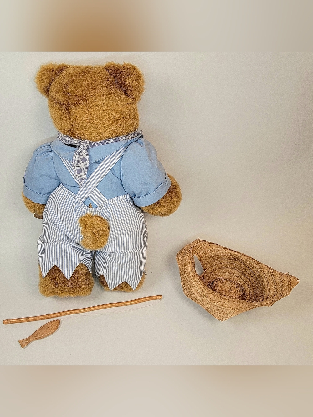 Raikes Bears 1992 Collectible Tom Sawyer Fishing Bear Vintage Brown 18" - Picture 3 of 16